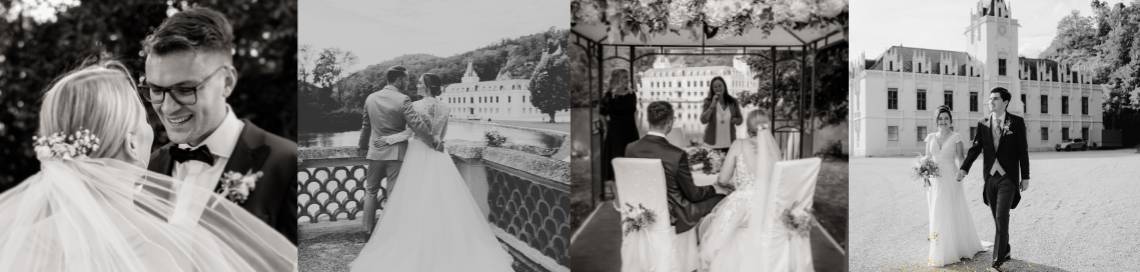 Hochzeitspaare auf Schloss Hernstein